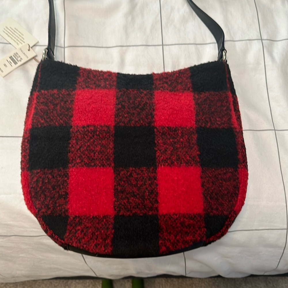 Talbots Buffalo Plaid Boucle handbag NWT